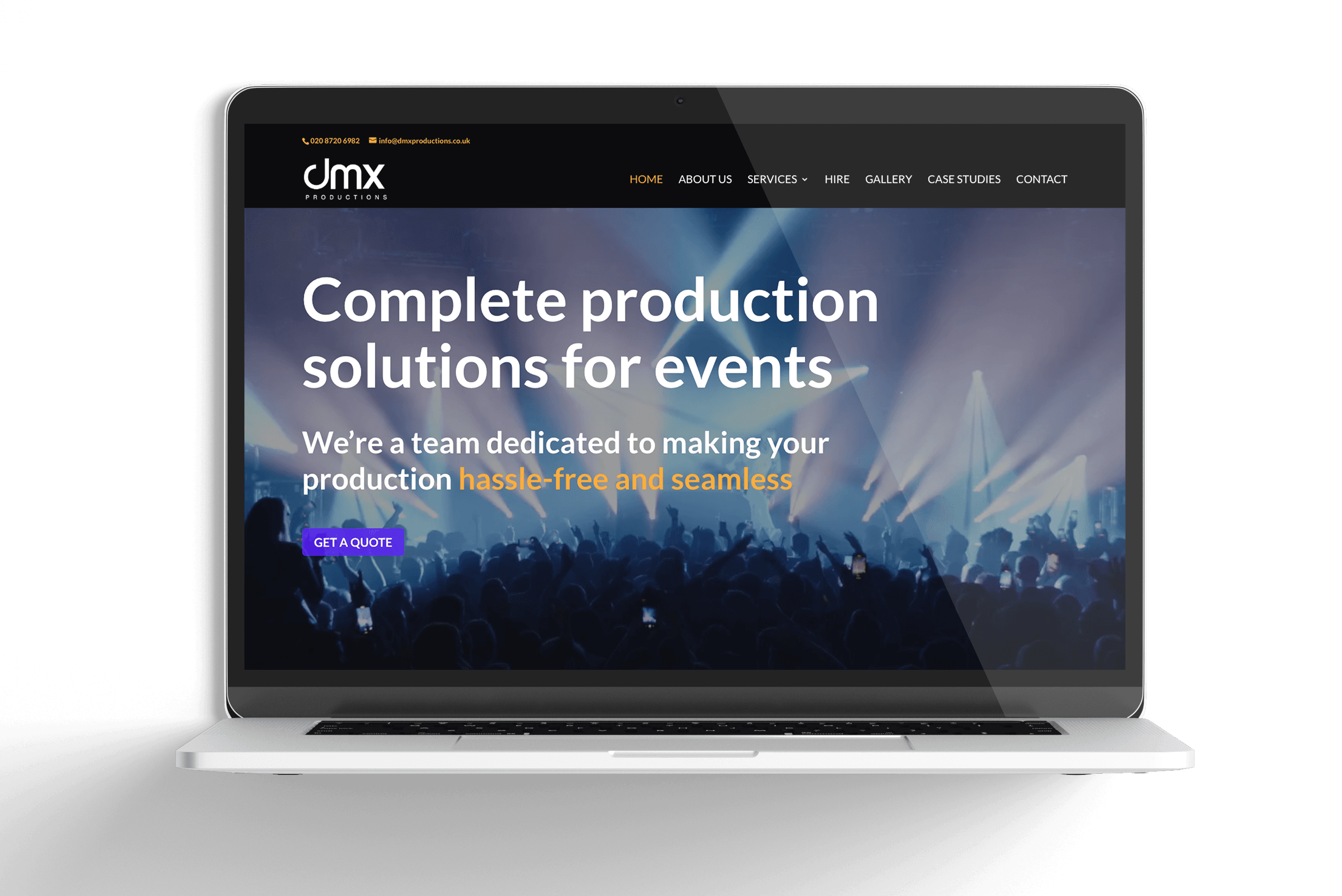 Website for DMX Productions